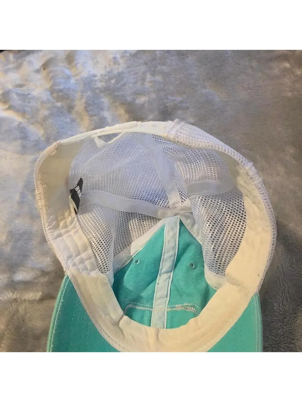 aqua Outer Banks, NC teal baseball hat with embroidered sea turtle  patch